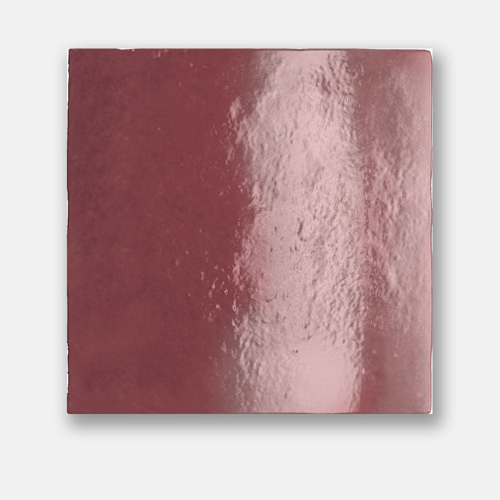 Sorrento Burgundy Red 132X132 Zellige Gloss Square Tile