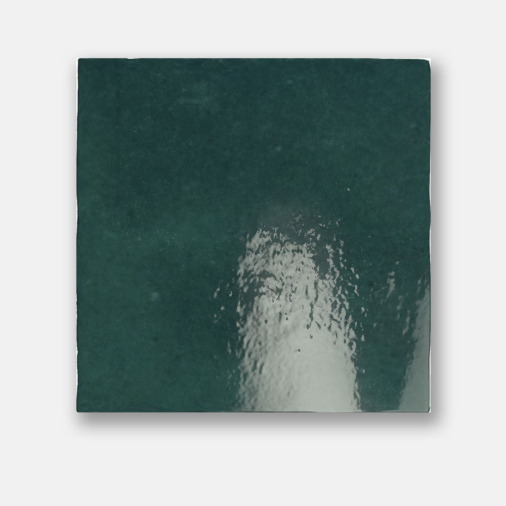 Sorrento Moss Green 132X132 Zellige Gloss Square Tile