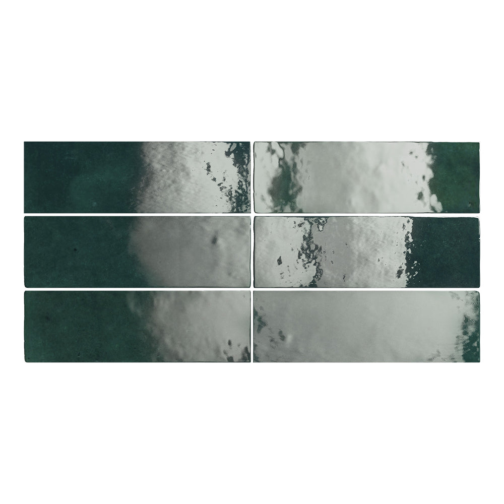 Sorrento Moss Green 65X200 Zellige Gloss Subway Tile