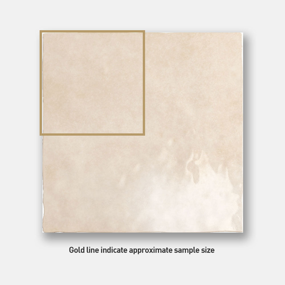 Sorrento Ochre 132X132 Zellige Gloss Square Tile