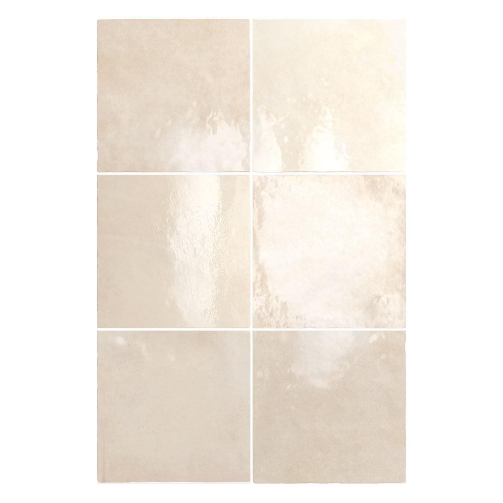 Sorrento Ochre 132X132 Zellige Gloss Square Tile