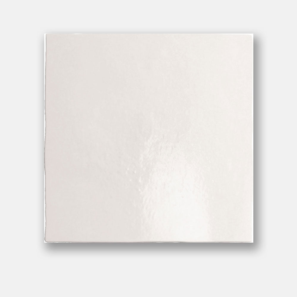 Sorrento White 132X132 Zellige Gloss Square Tile