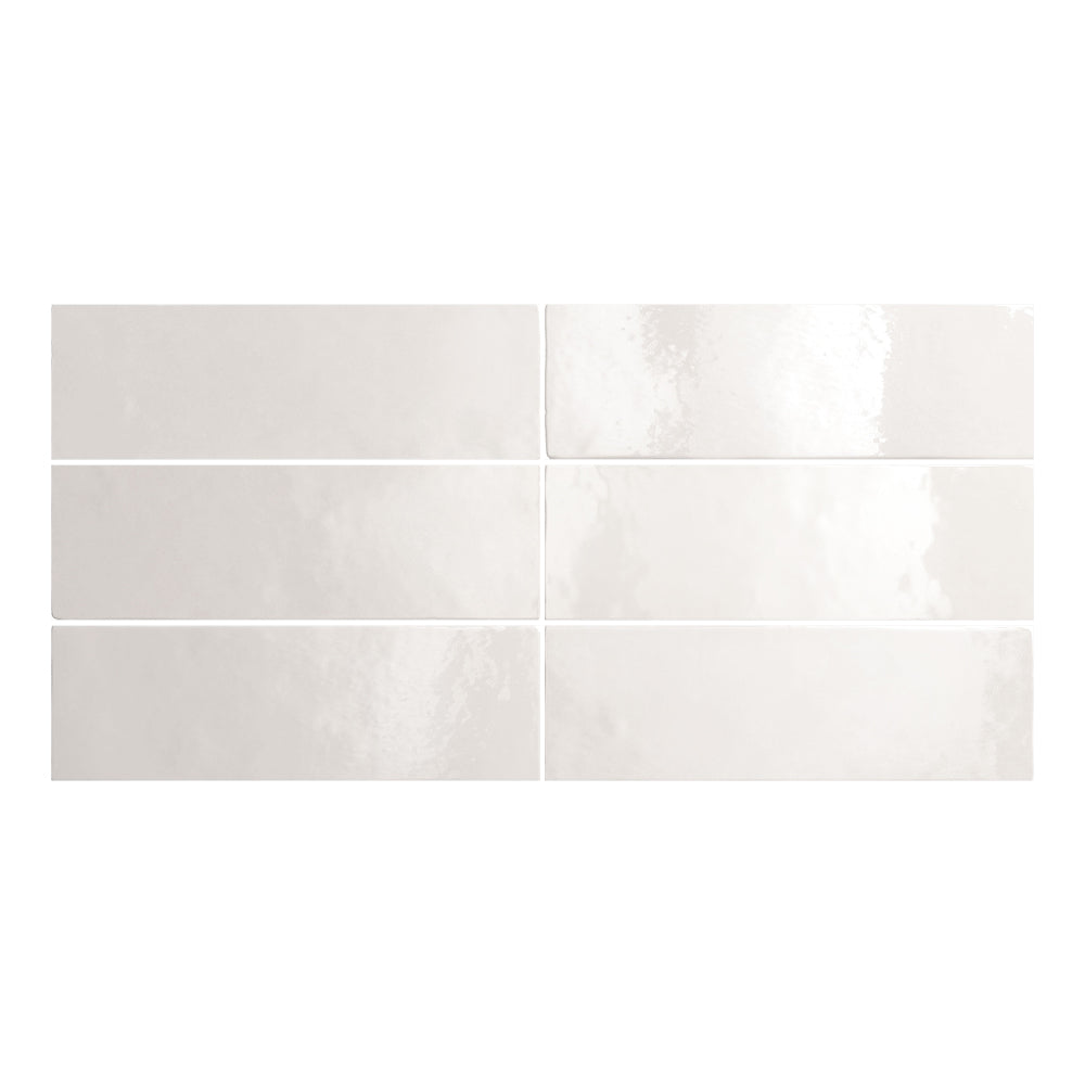 Sorrento White 65X200 Zellige Gloss Subway Tile