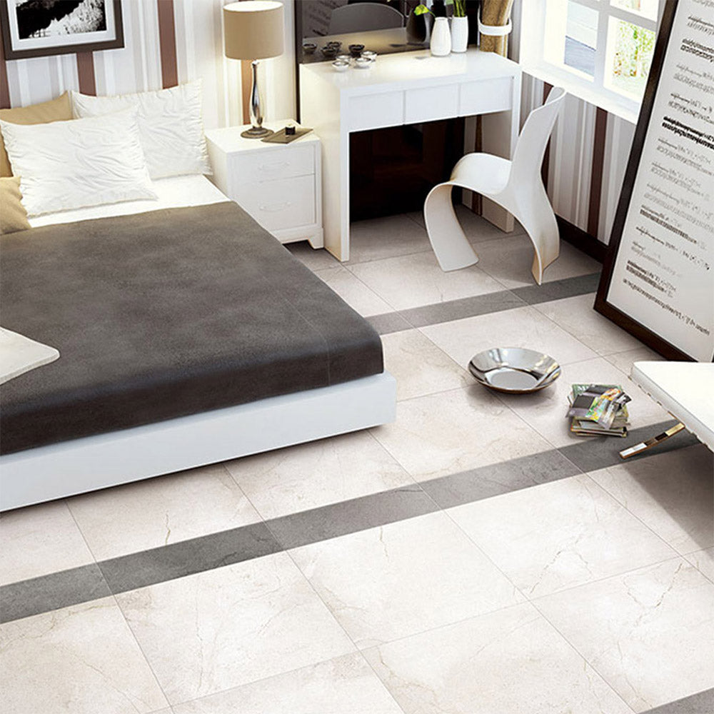 Stretto White 300x600 Stone Look Matt Porcelain Tile