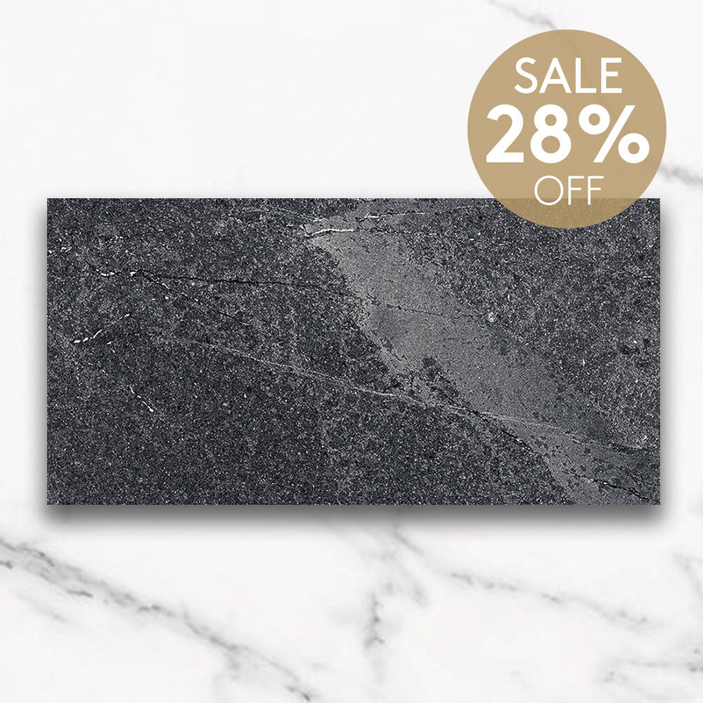 Symphony Antracita 300x600 Limestone Look Lappato Porcelain Tile