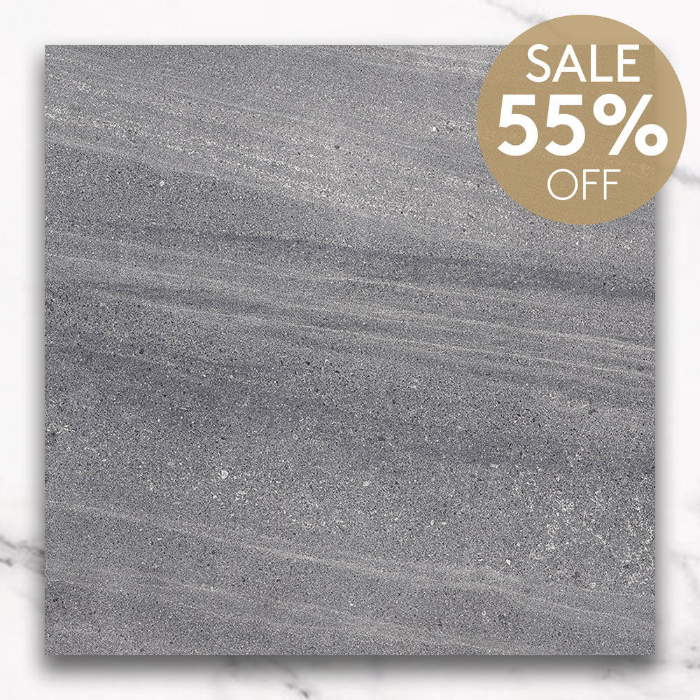 Symphony Dark Grey 300x300 Limestone Look Lappato Porcelain Tile