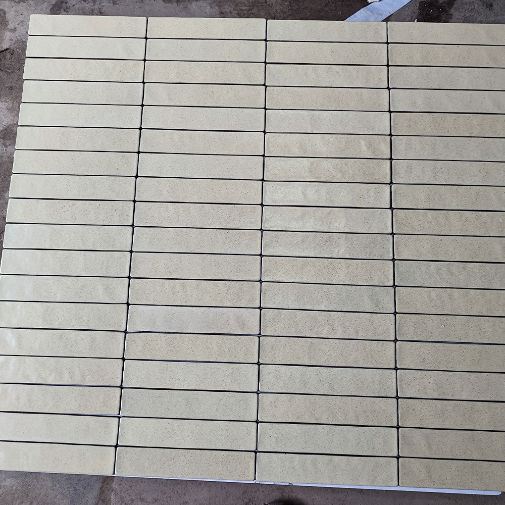 Mykonos Cream 50X250 Zellige Matt Hand Made Subway Tile