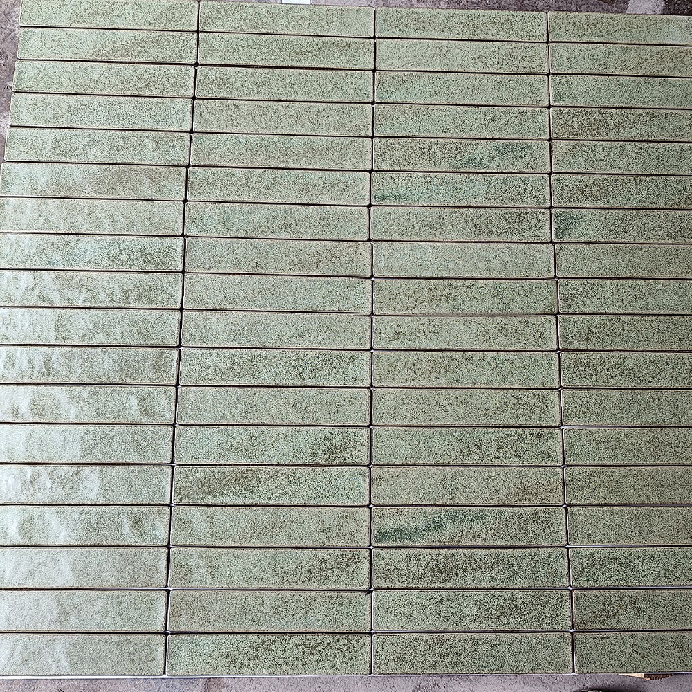 Mykonos Jade Green 50X250 Zellige Matt Hand Made Subway Tile