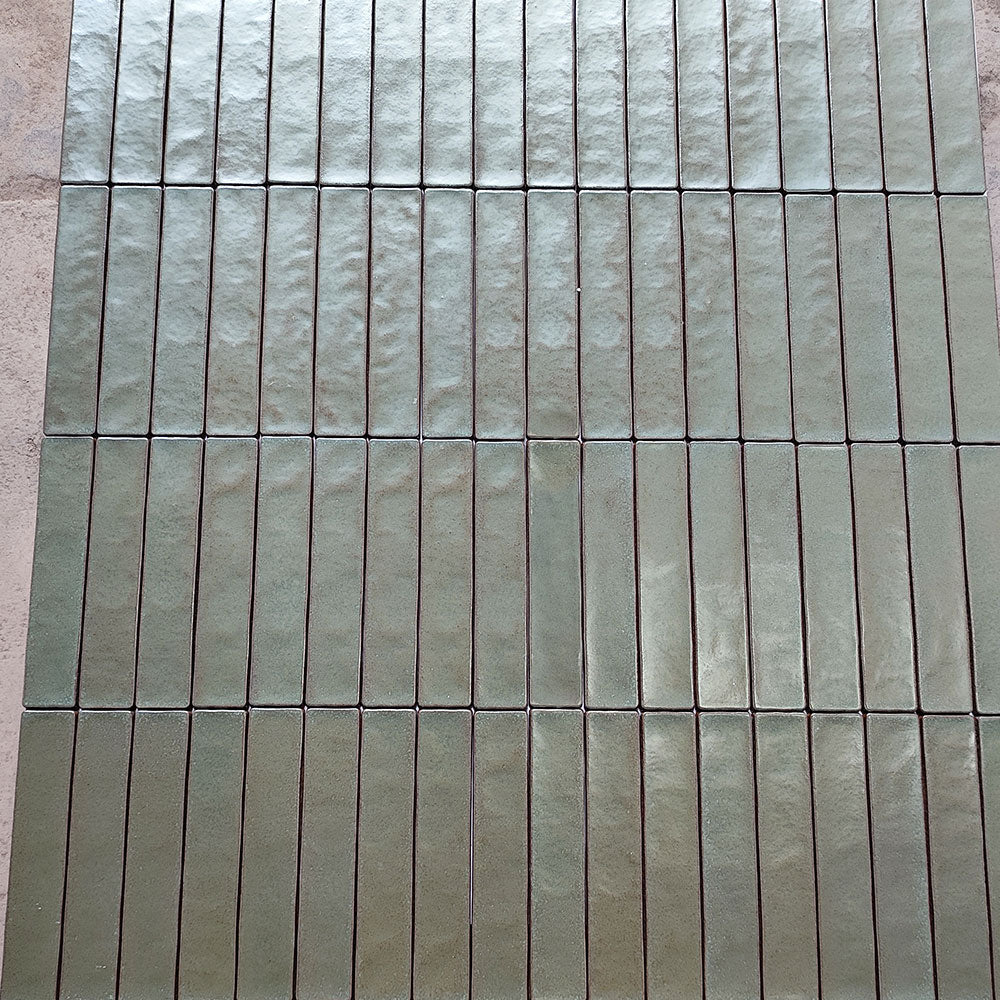 Mykonos Olive Green 50X250 Zellige Matt Hand Made Subway Tile