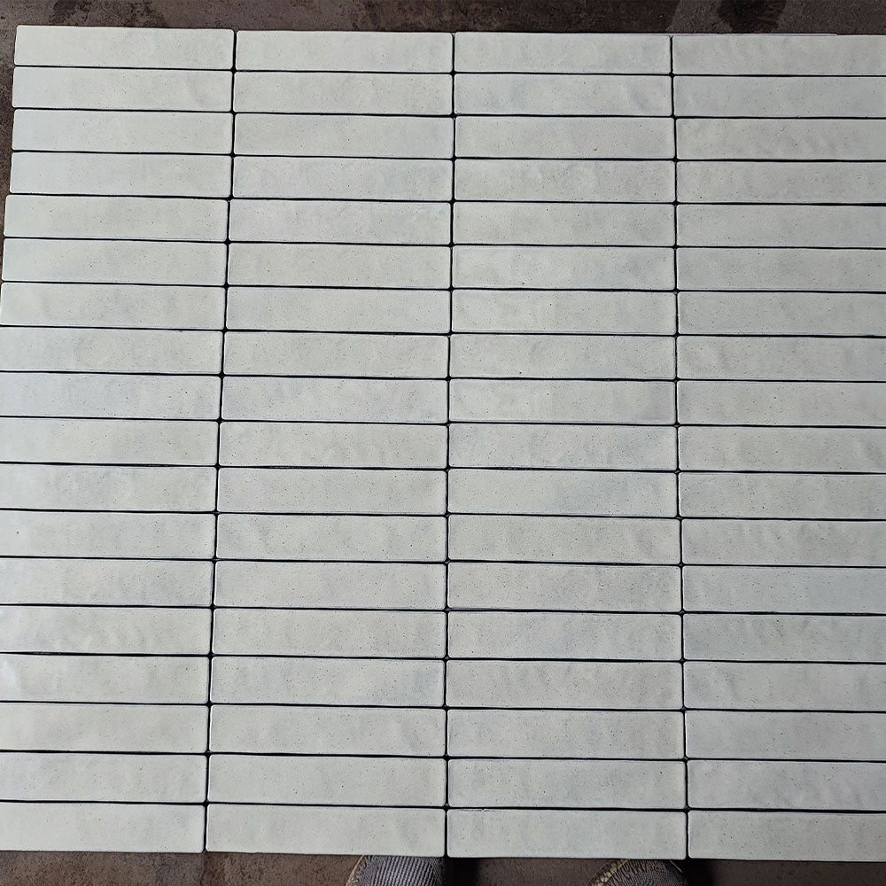 Mykonos White 50X250 Zellige Matt Handmade Subway Tile