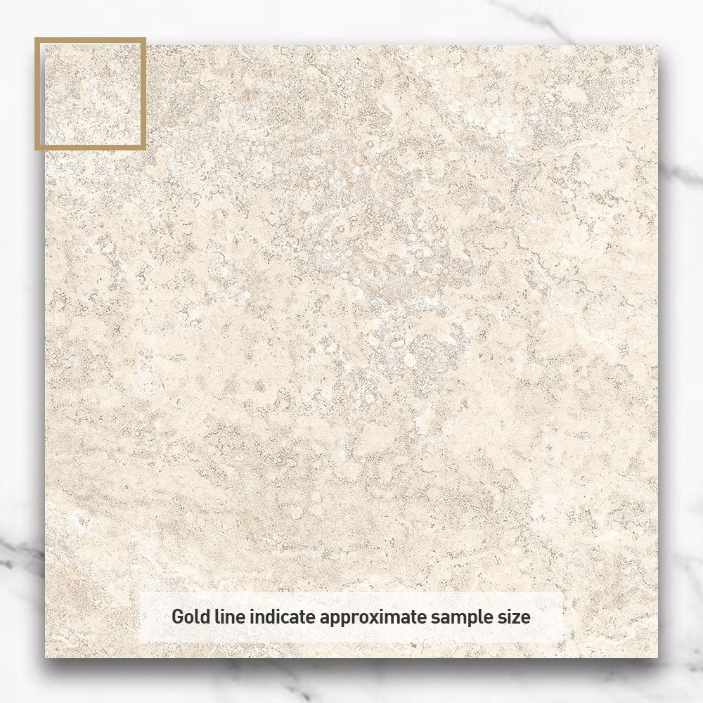 Talavera Beige Travertine CC 600x600 3D Matt Porcelain Tile