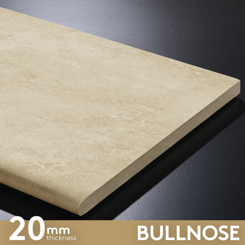 Tivoli Beige 400X600X20 Outdoor Porcelain Bullnose (per piece)
