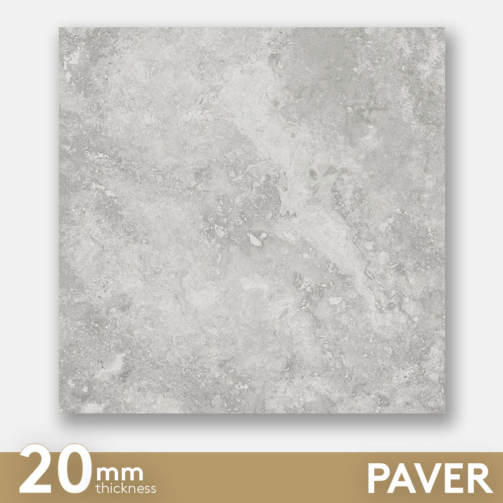 Tivoli Silver 600X600X20 Outdoor Porcelain Paver Tile