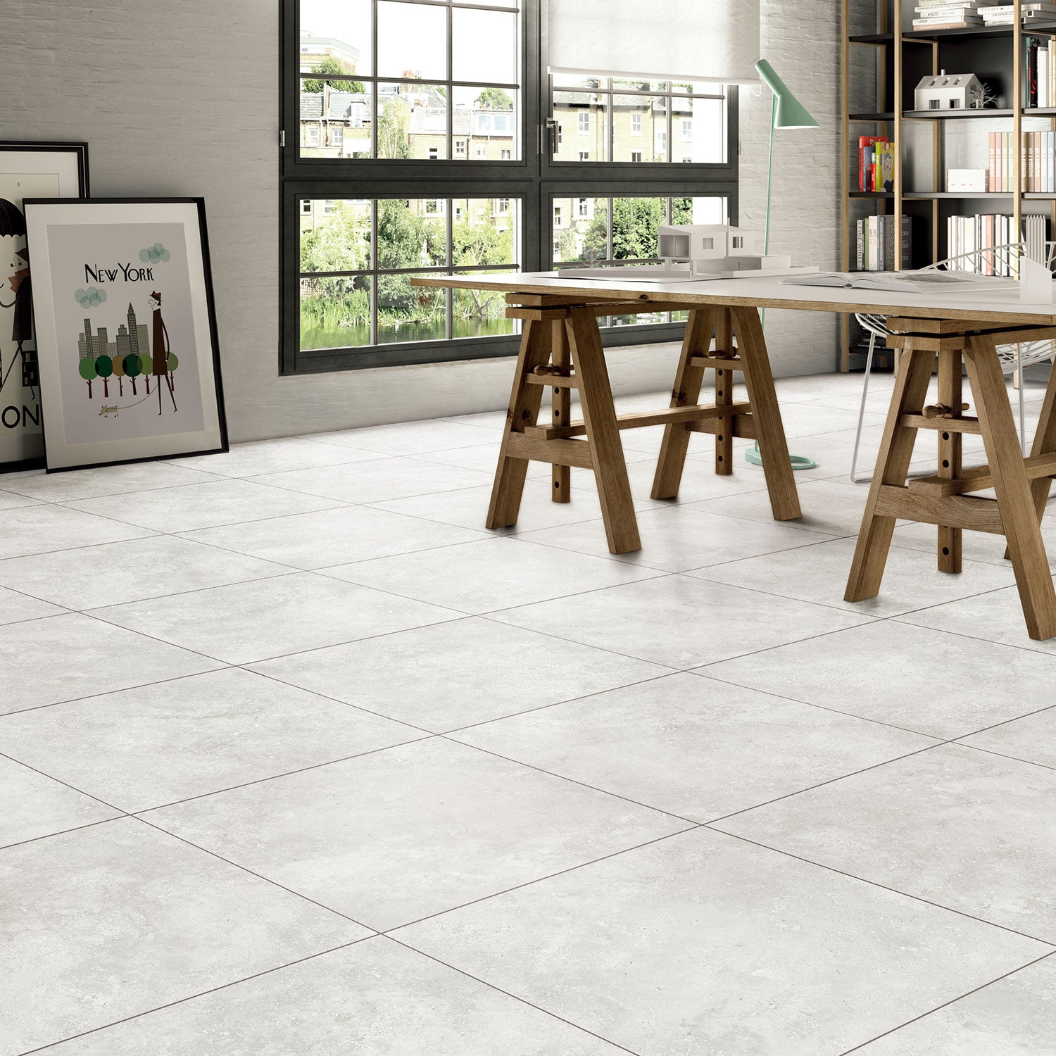 Tivoli White 600X600 Matt Porcelain Tile