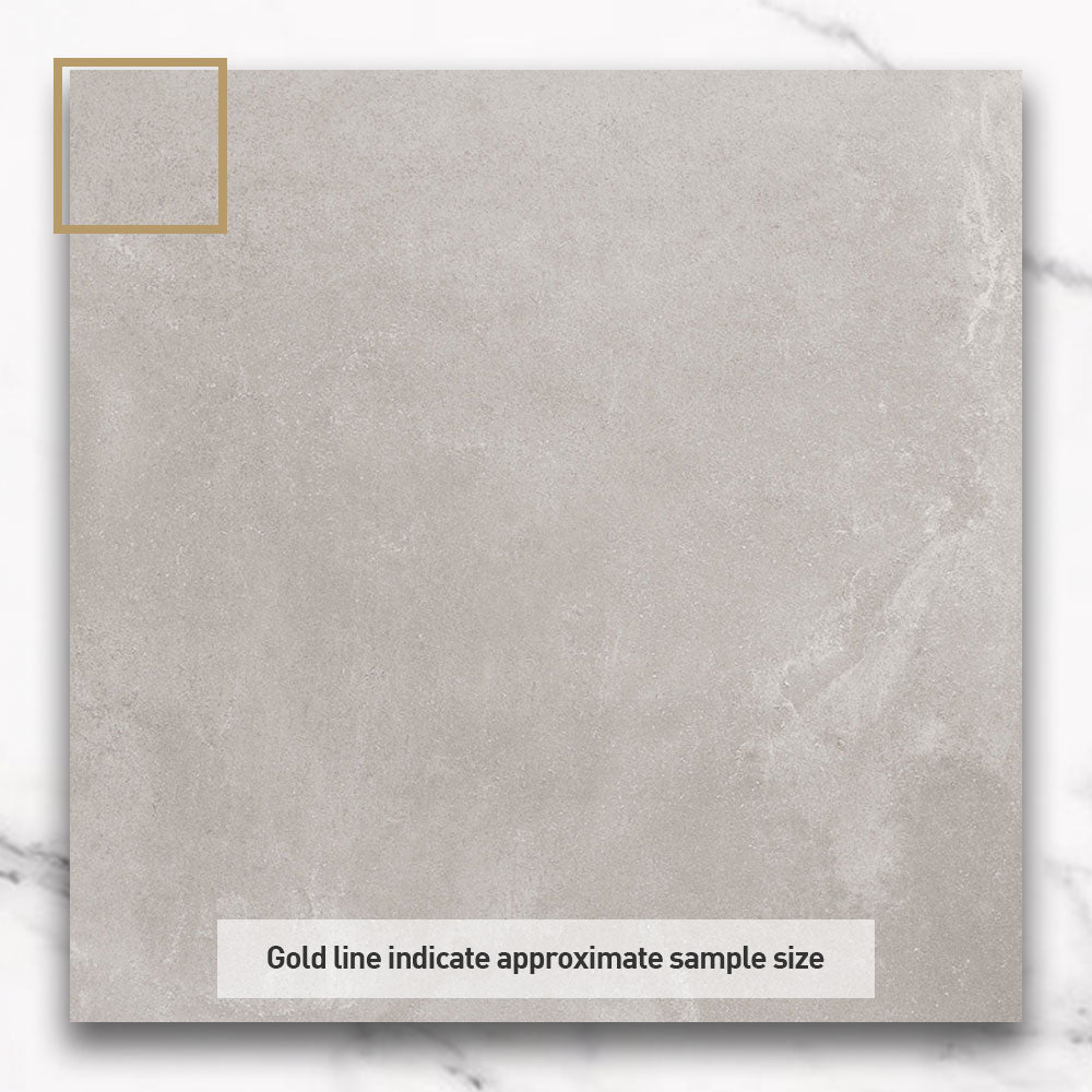 Toccata Light Grey 900x900 Concrete Look Lappato Porcelain Tile