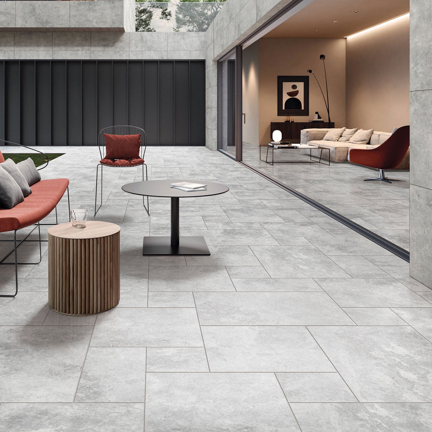 Turin Grey French Pattern Porcelain Tile