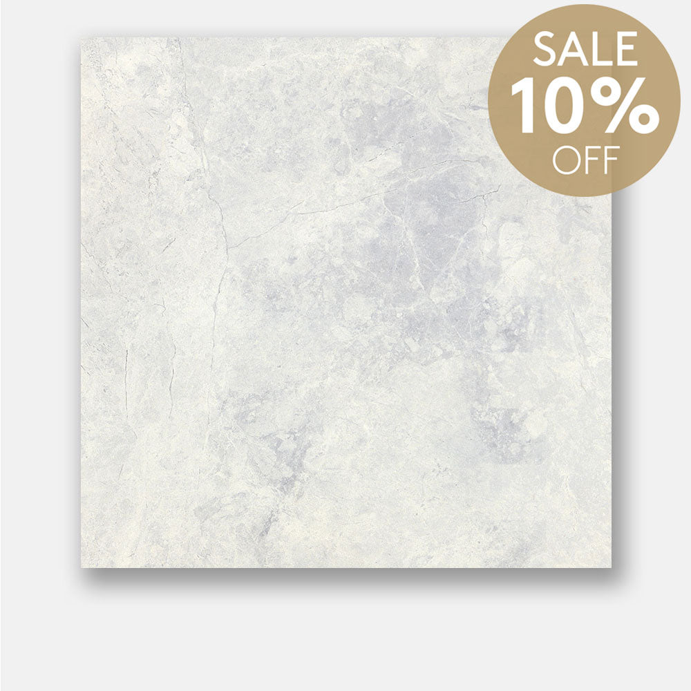 Turin White 600X600 Matt Porcelain Tile