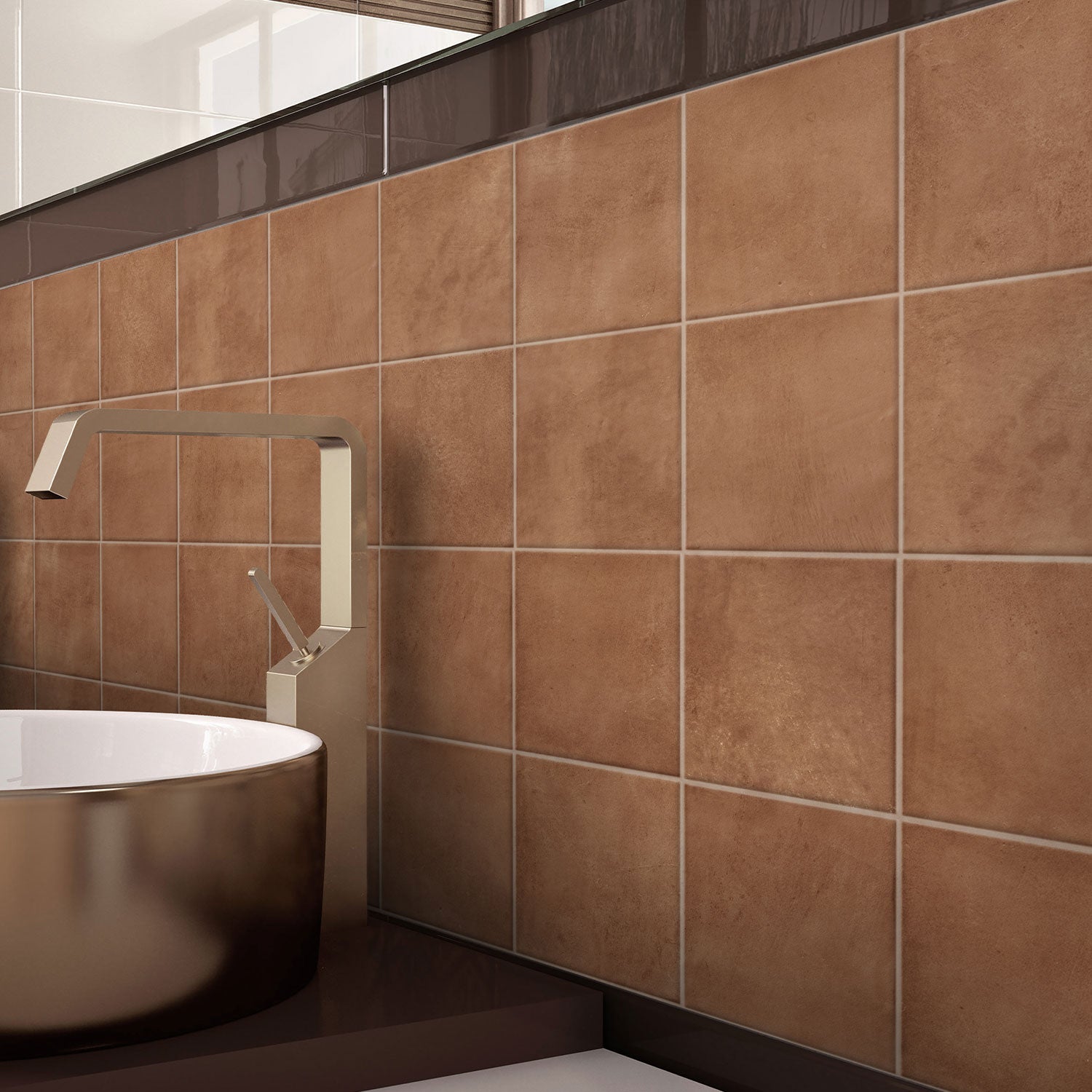 Tuscan Clay 150x150 Matt Terracotta Look Porcelain Tile