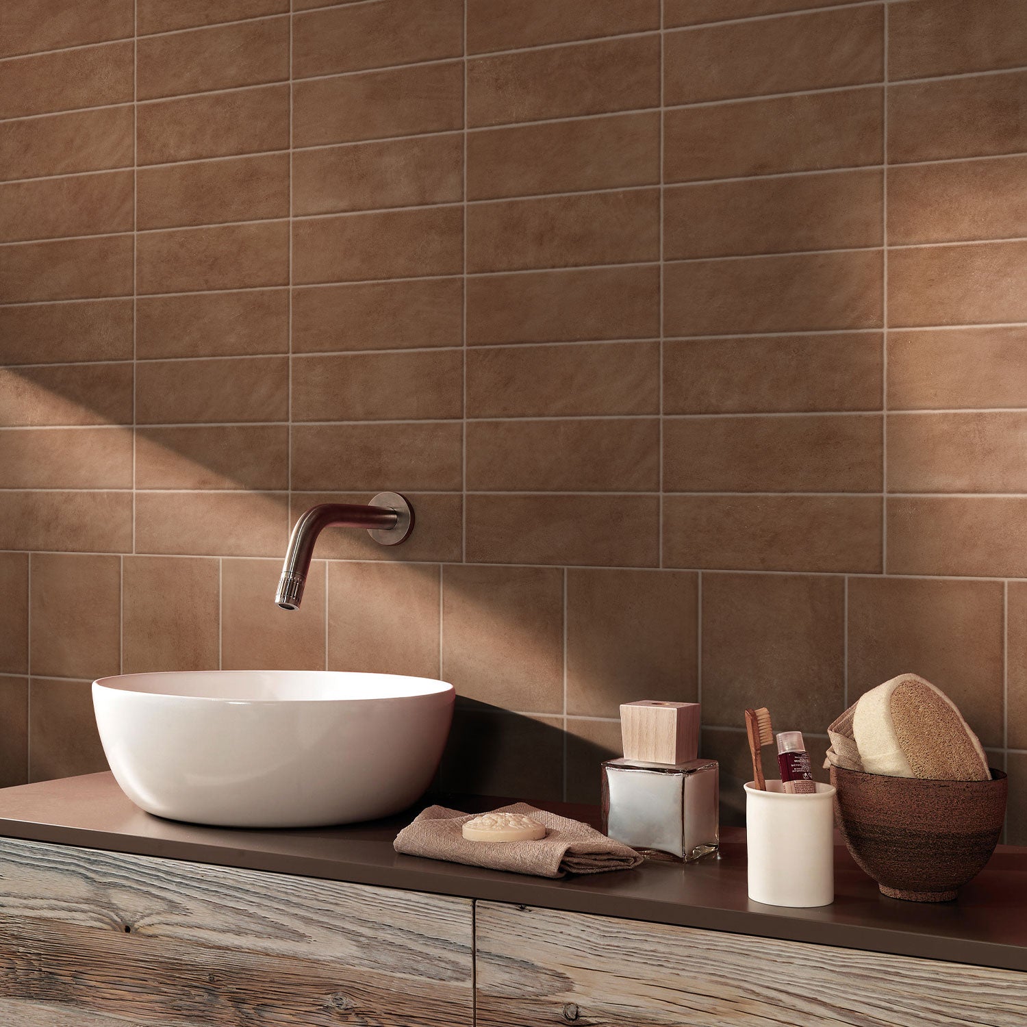 Tuscan Clay 75x230 Matt Subway Terracotta Look Porcelain Tile
