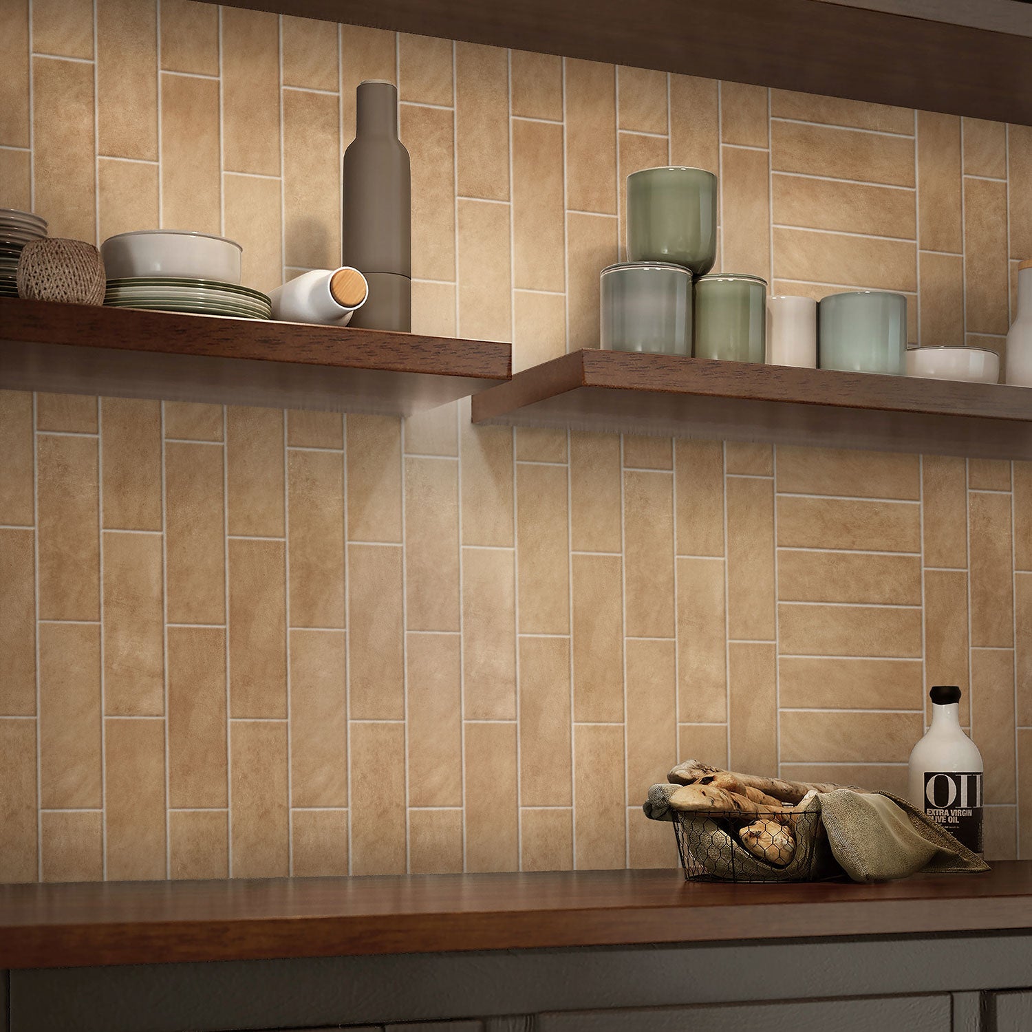 Tuscan Earth 75x230  Matt Subway Terracotta Look Porcelain Tile