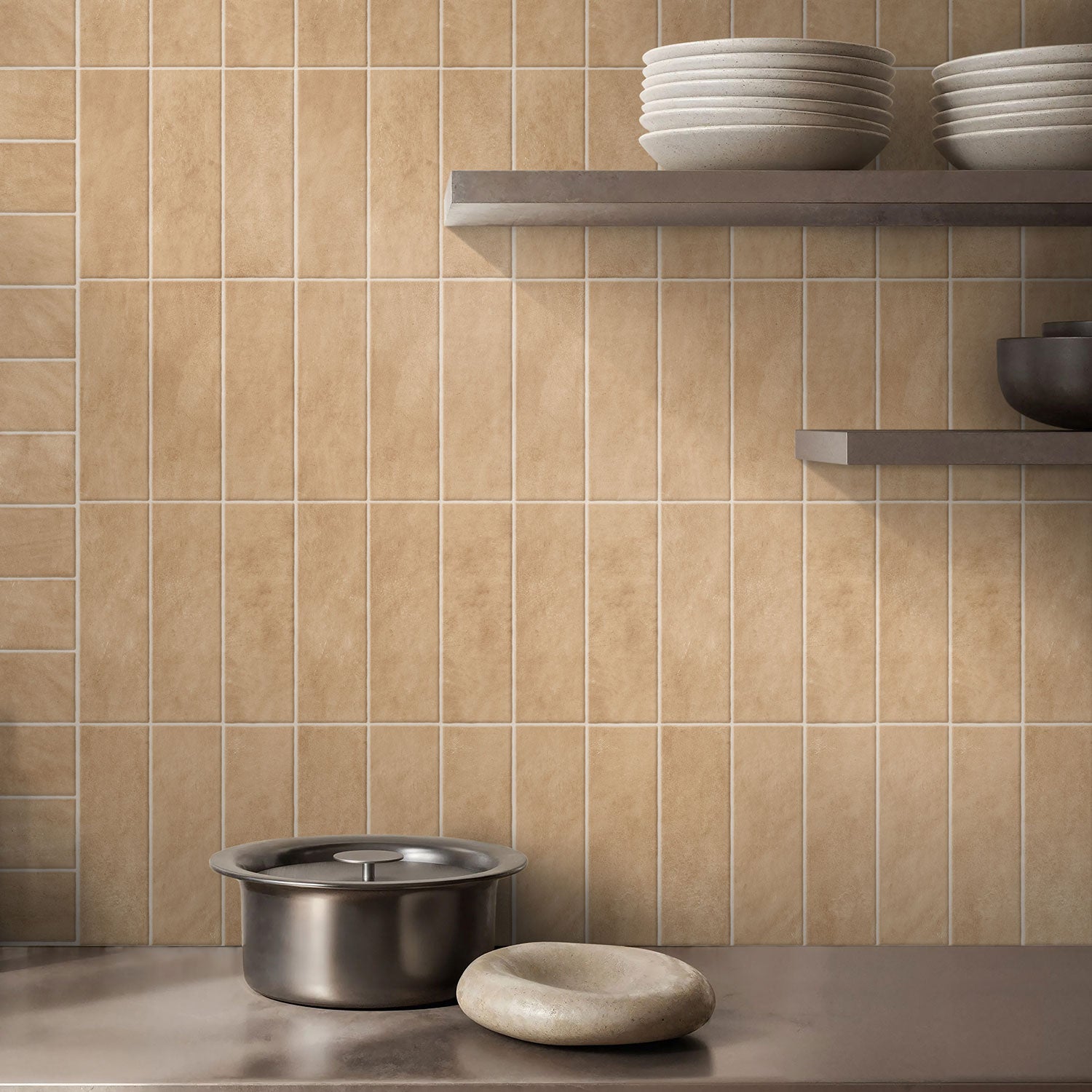 Tuscan Ochre 75x230  Matt Subway Terracotta Look Porcelain Tile