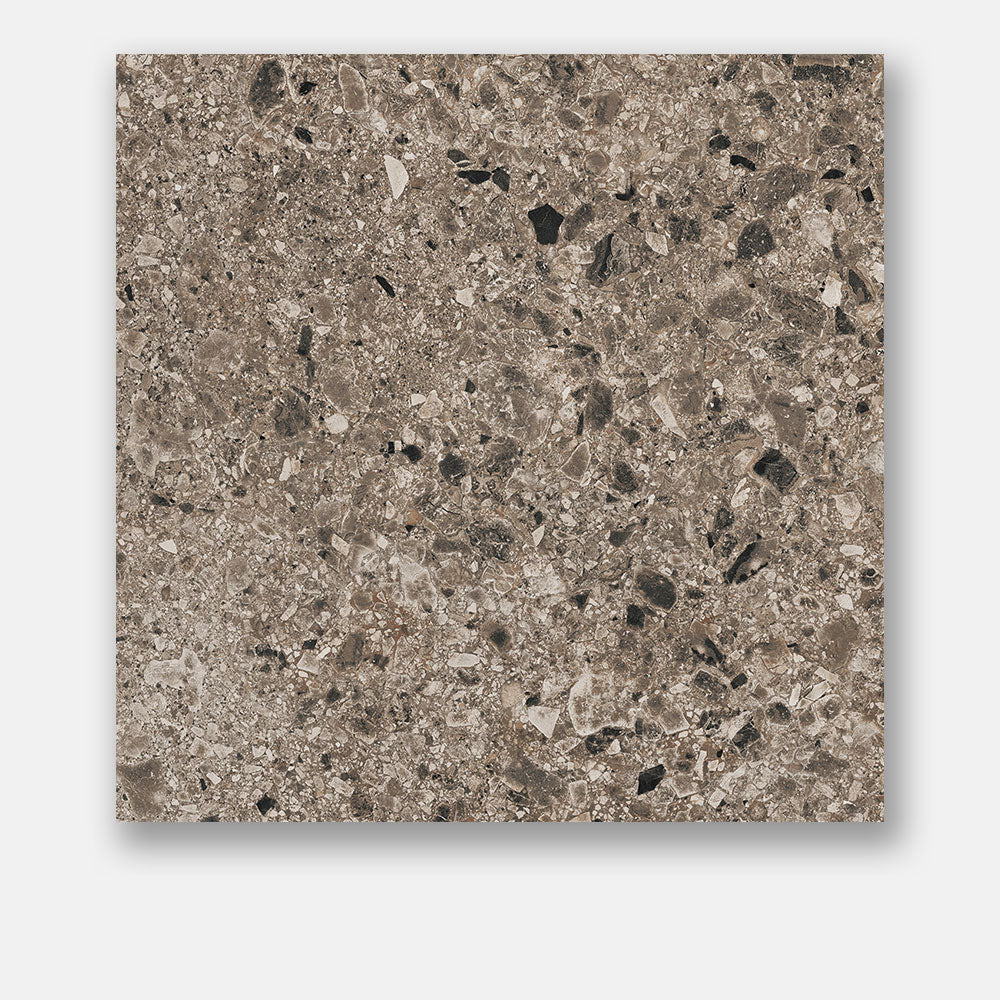 Verona Mokka 600x600 Matt Terrazzo Porcelain Tile