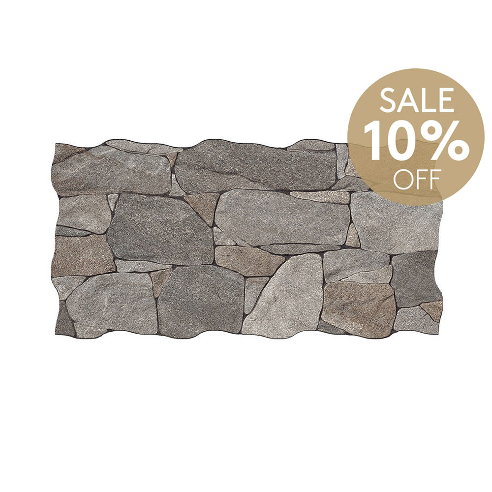 Valais Grey 333x650 Interlocking Porcelain Wall Cladding Tile