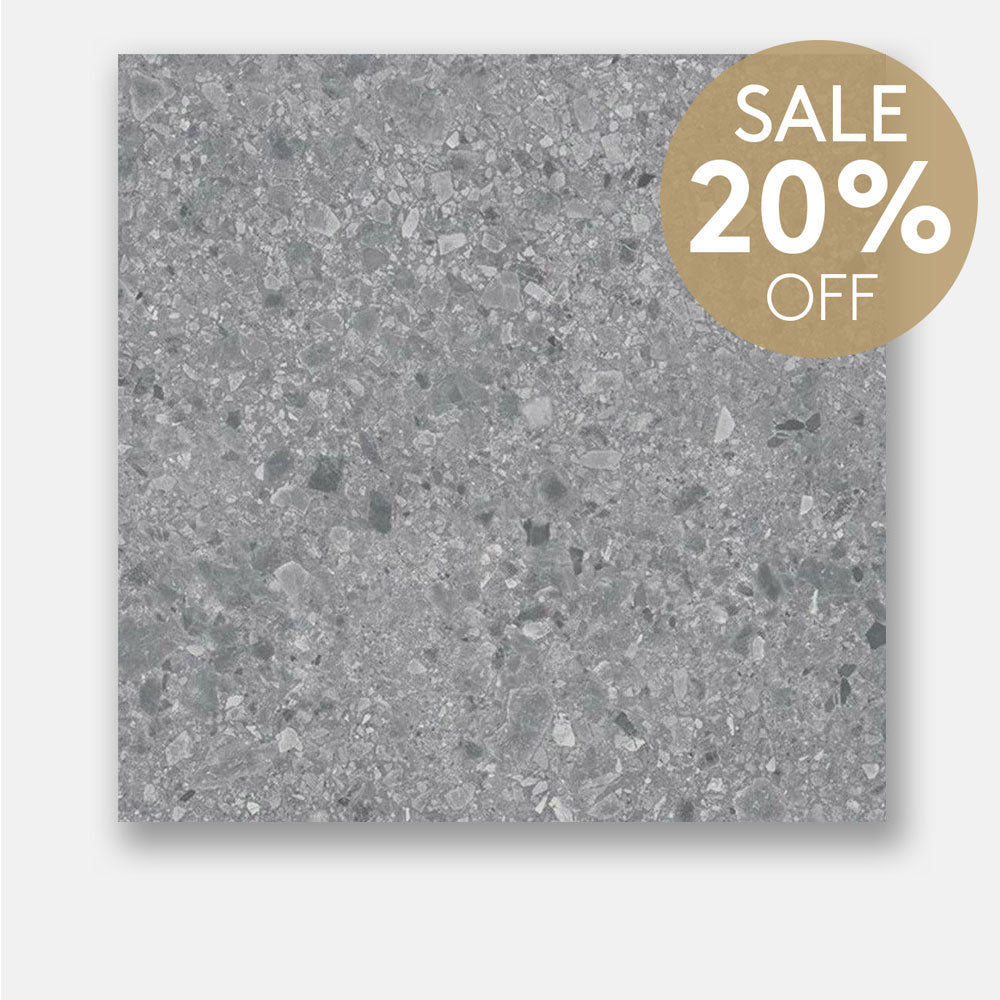 Verona Grey 600x600 Matt Terrazzo Porcelain Tile
