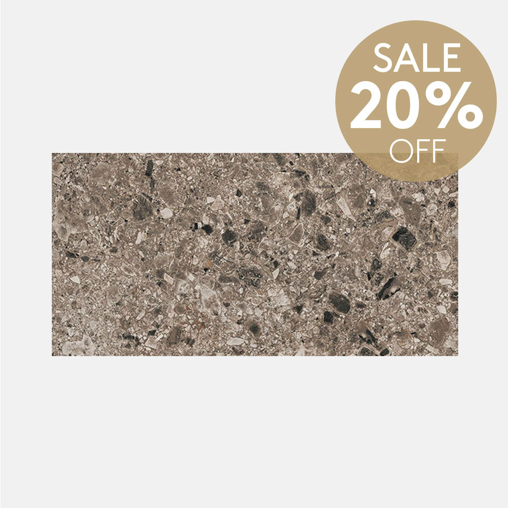 Verona Mokka 300x600 Matt Terrazzo Porcelain Tile