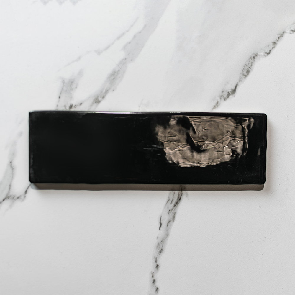 Acquarella Black 60x200 Gloss Subway Tile