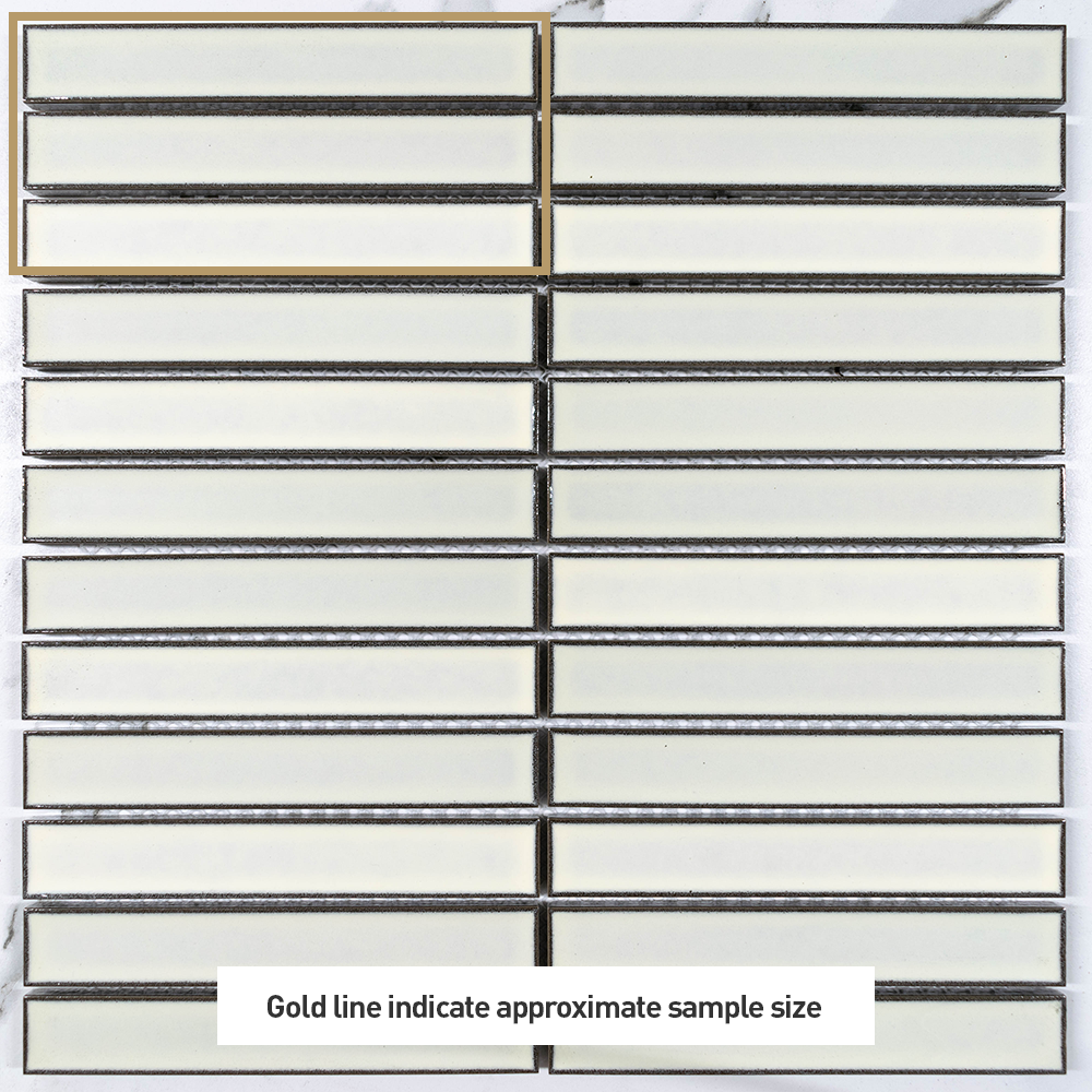 Chamber White 22x145 Kit Kat Gloss Mosaic Tile