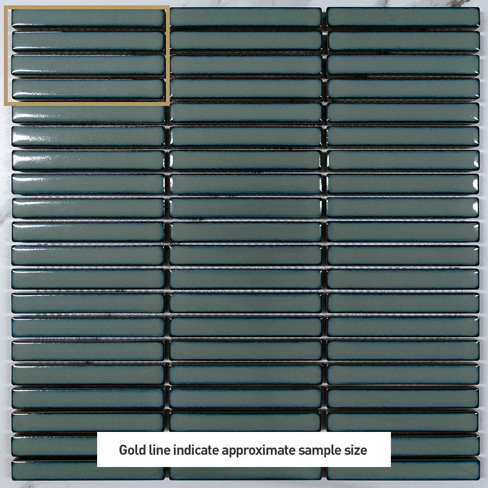 Kyoto Light Green Kit Kat Gloss Mosaic Tile