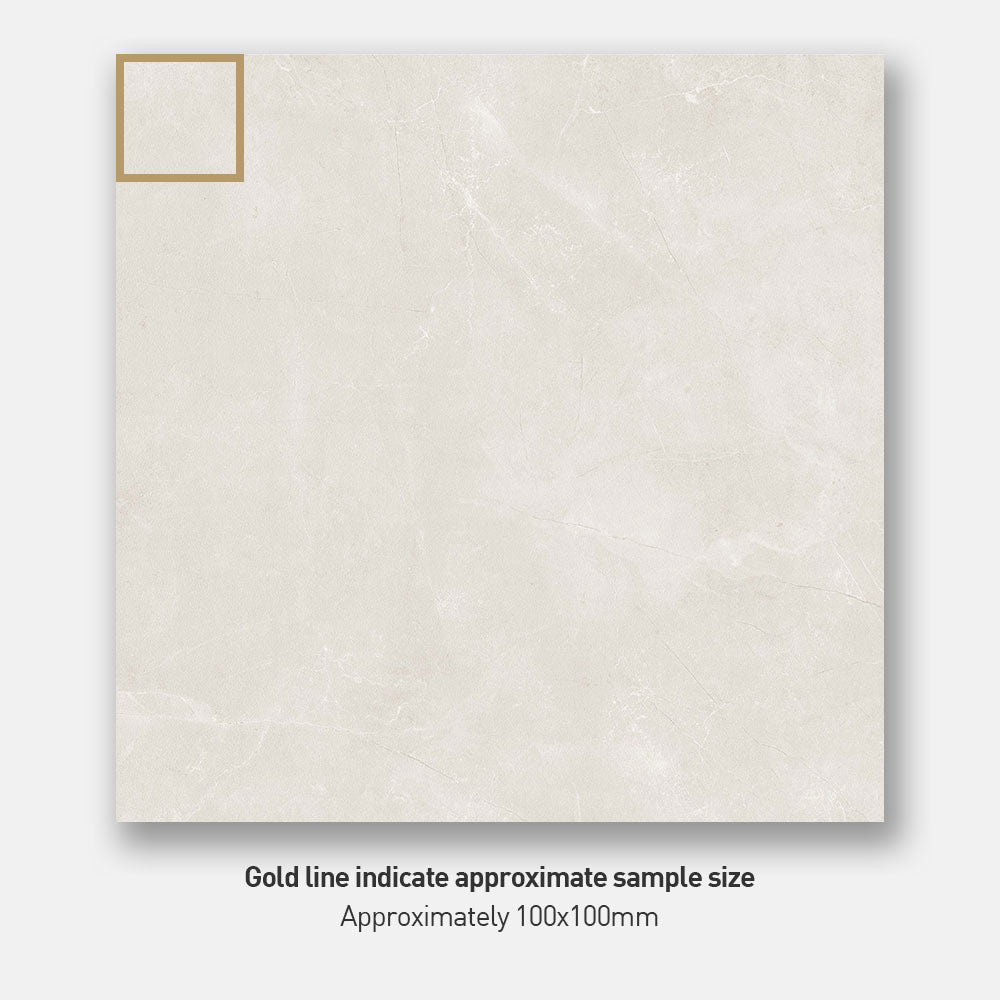 Eleonora White 600X600 Matt Porcelain Tile