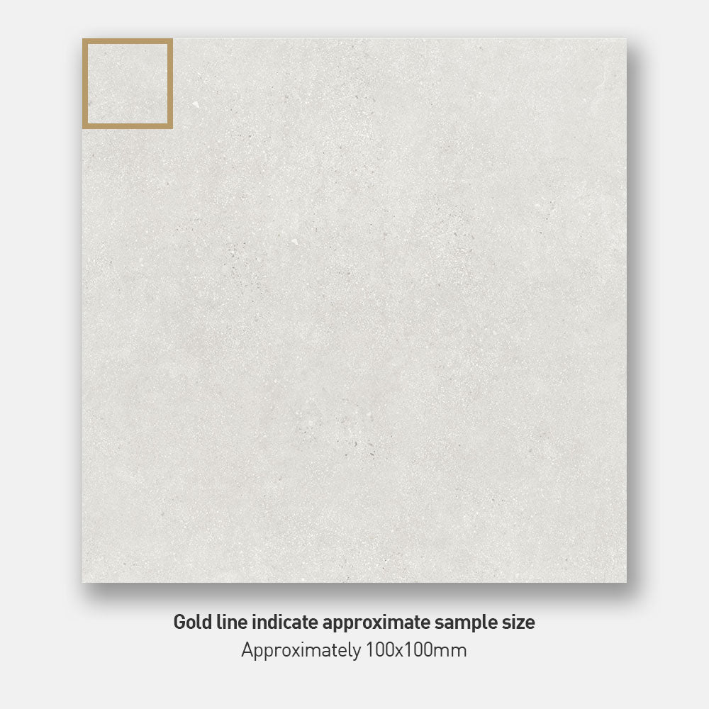 Galway White 600X600 Matt Concrete Look Porcelain Tile