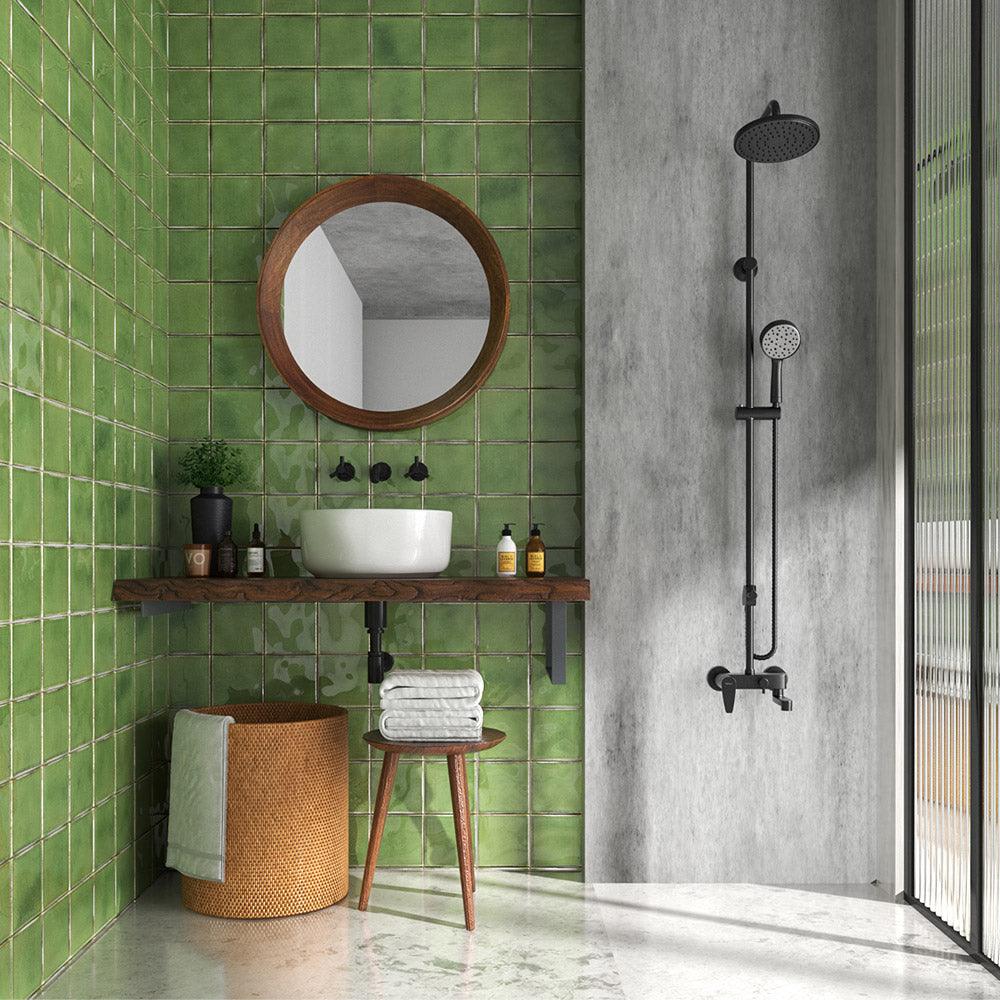 Havana Emerald Green 150X150 Hand Made Gloss Tile - Tile Lane
