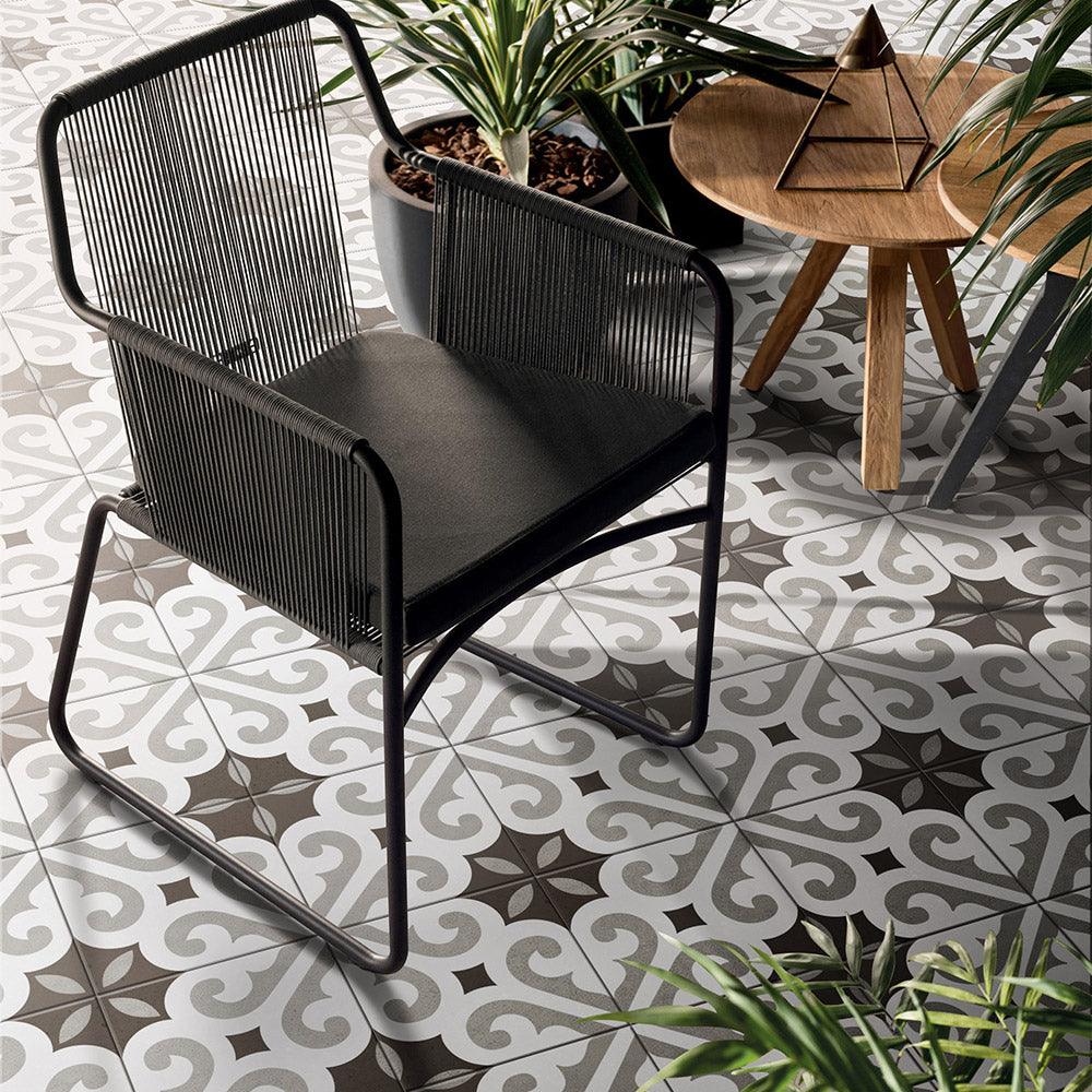 Heritage Bisou Encaustic Look 200x200 Matt Tile - Tile Lane