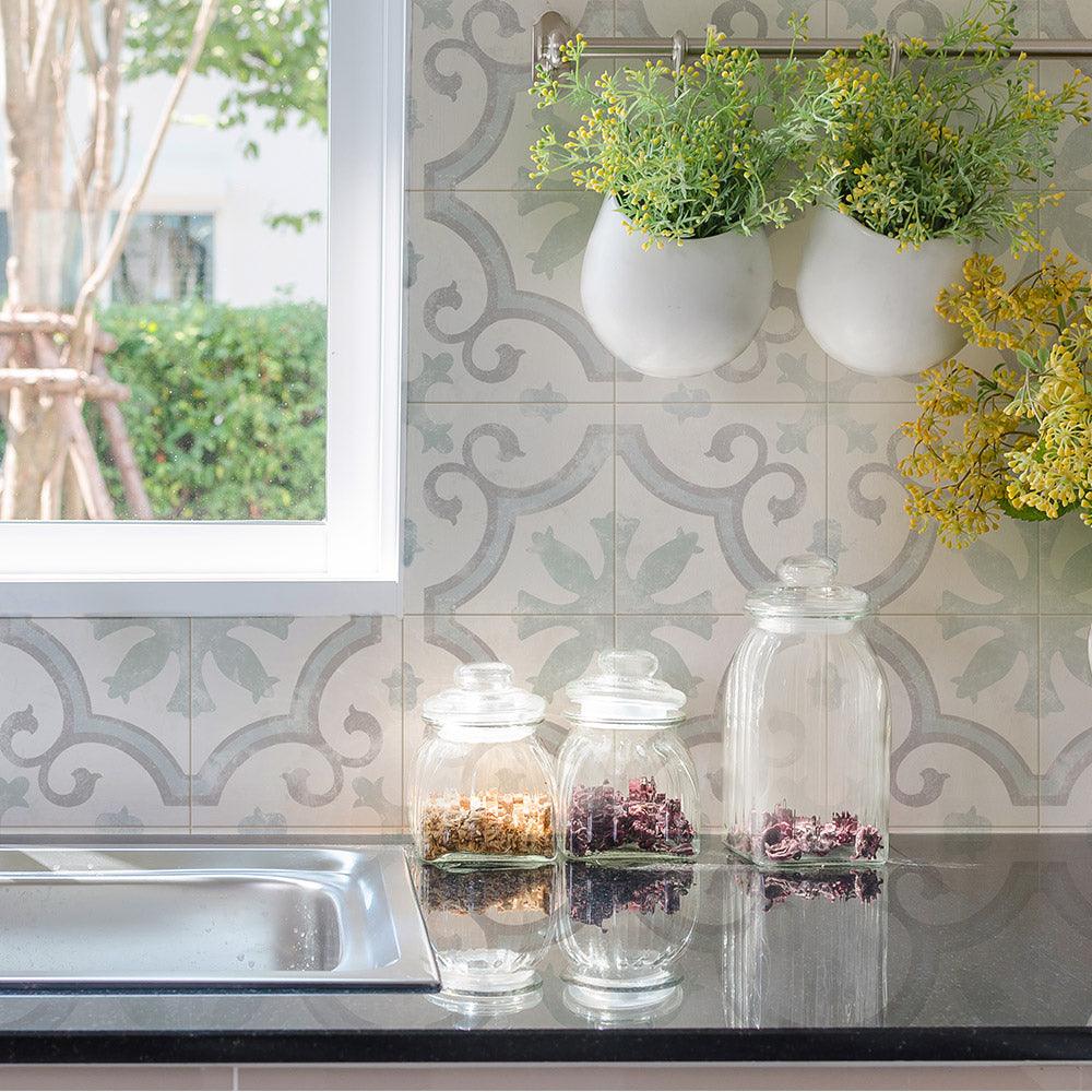 Heritage Bonita Encaustic Look 200x200 Matt Tile - Tile Lane