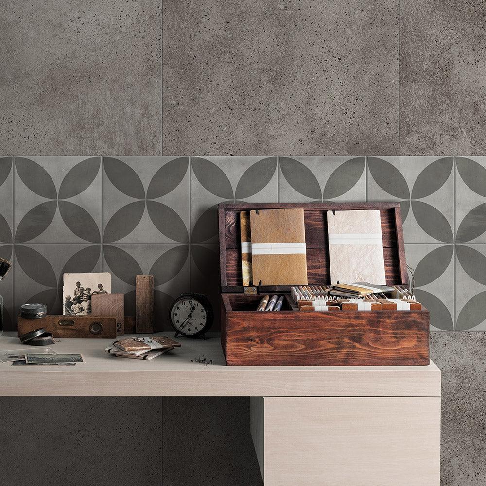 Heritage Clover Encaustic Look 200x200 Matt Tile - Tile Lane
