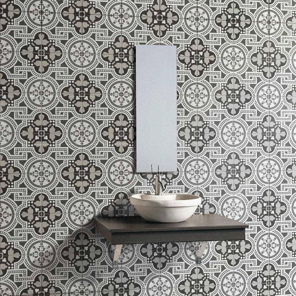 Heritage Jericho Encaustic Look 200x200 Matt Tile - Tile Lane