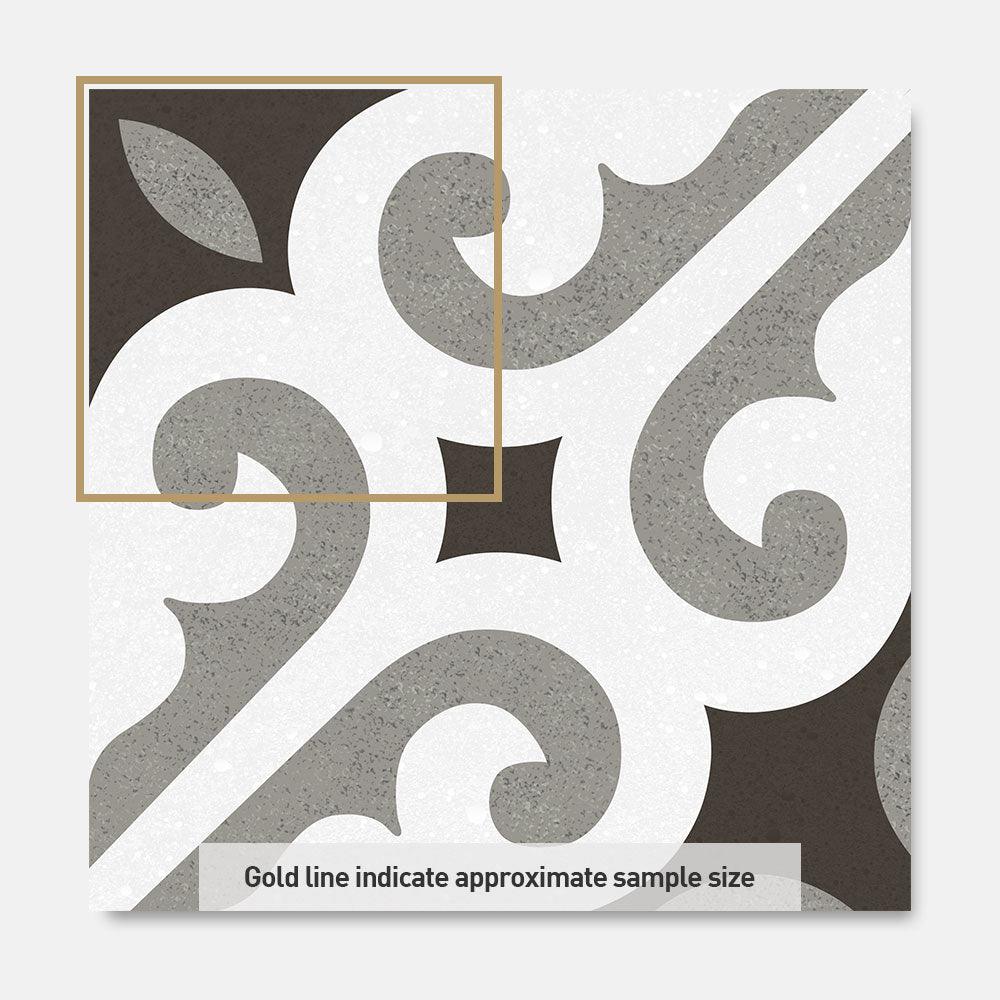 Heritage Bisou Encaustic Look 200x200 Matt Tile - Tile Lane