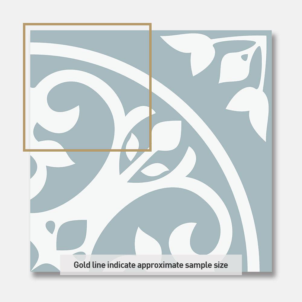 Heritage Bluebell Encaustic Look 200x200 Matt Tile - Tile Lane