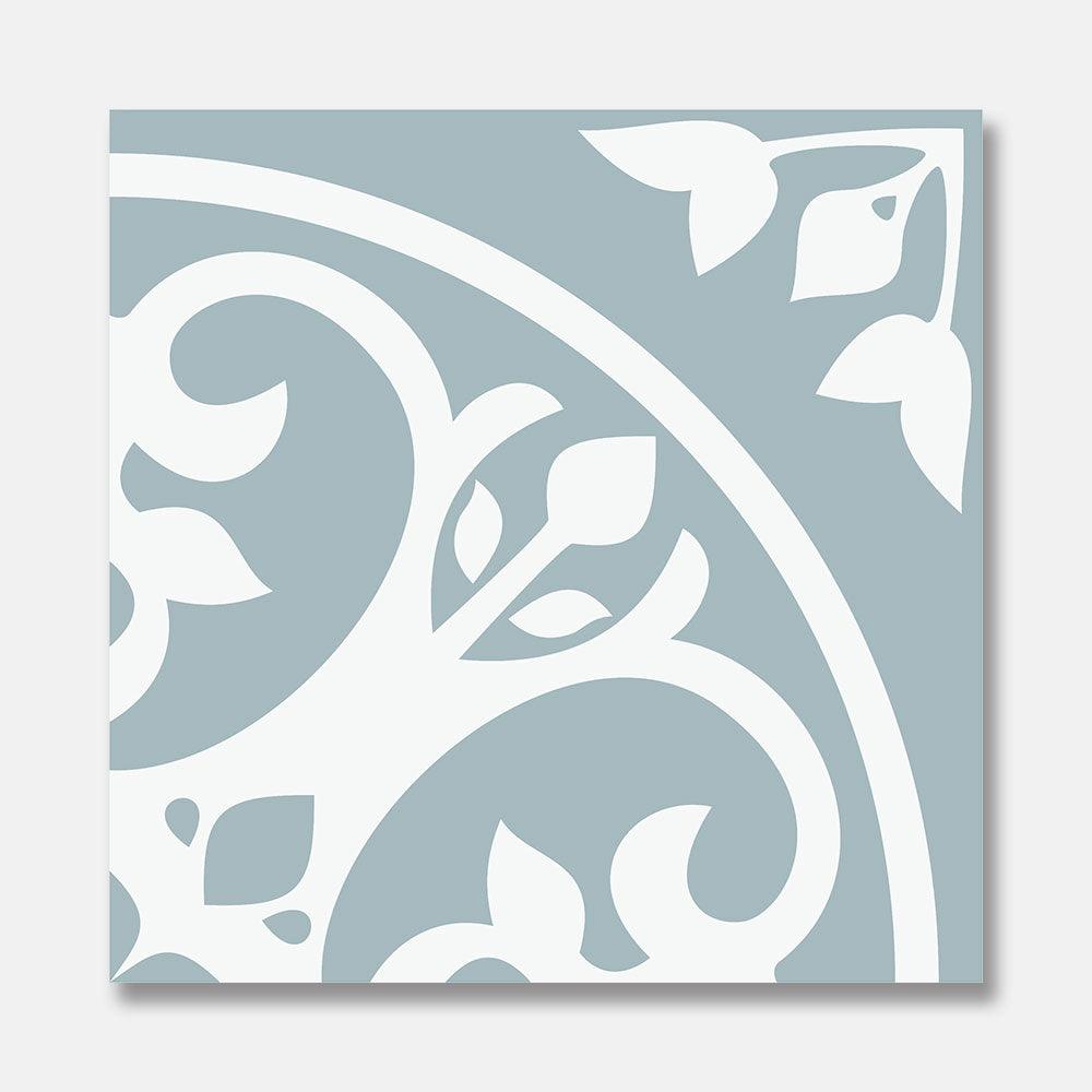 Heritage Bluebell Encaustic Look 200x200 Matt Tile - Tile Lane