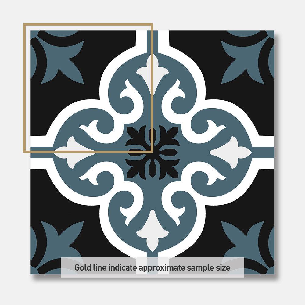 Heritage Dandelion Encaustic Look 200x200 Matt Tile - Tile Lane