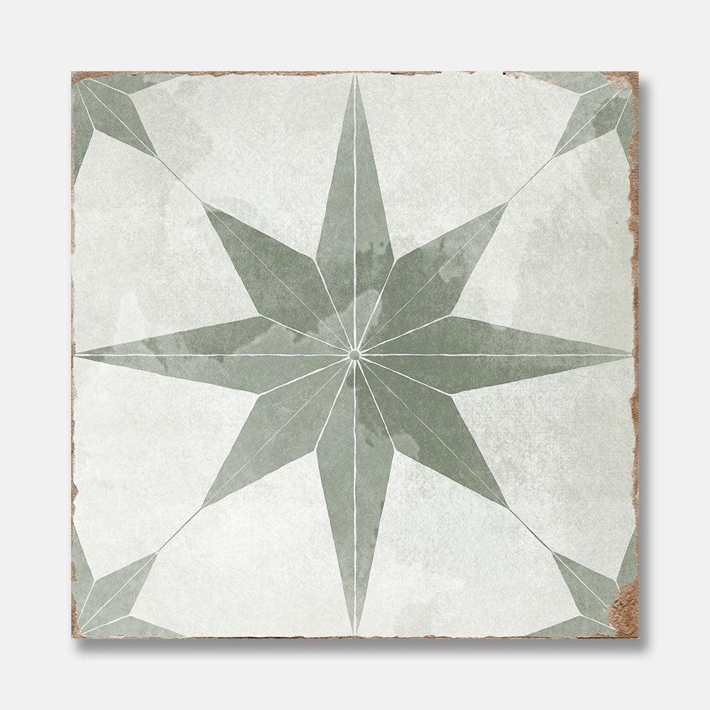 Heritage Estrella Encaustic Look 200x200 Matt Tile - Tile Lane