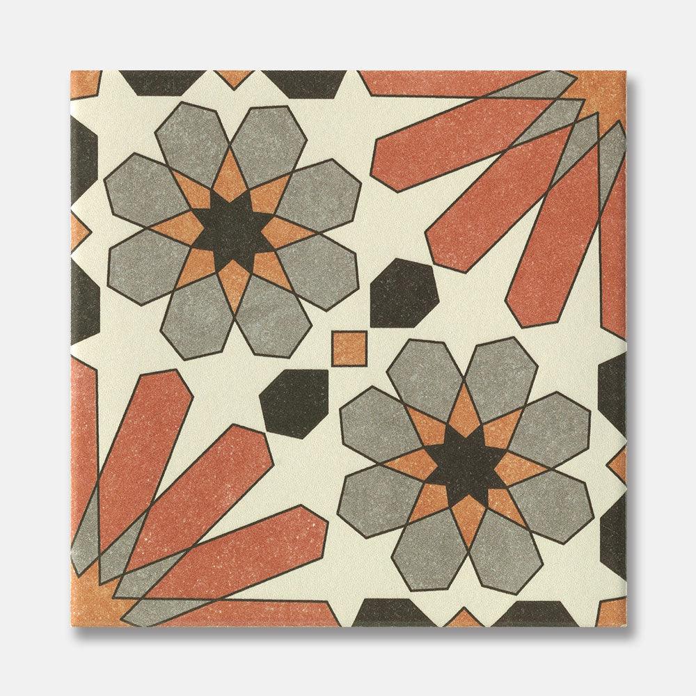 Heritage Amias Encaustic Look 200x200 Matt Tile - Tile Lane