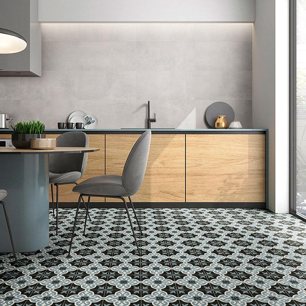 Heritage Dandelion Encaustic Look 200x200 Matt Tile - Tile Lane