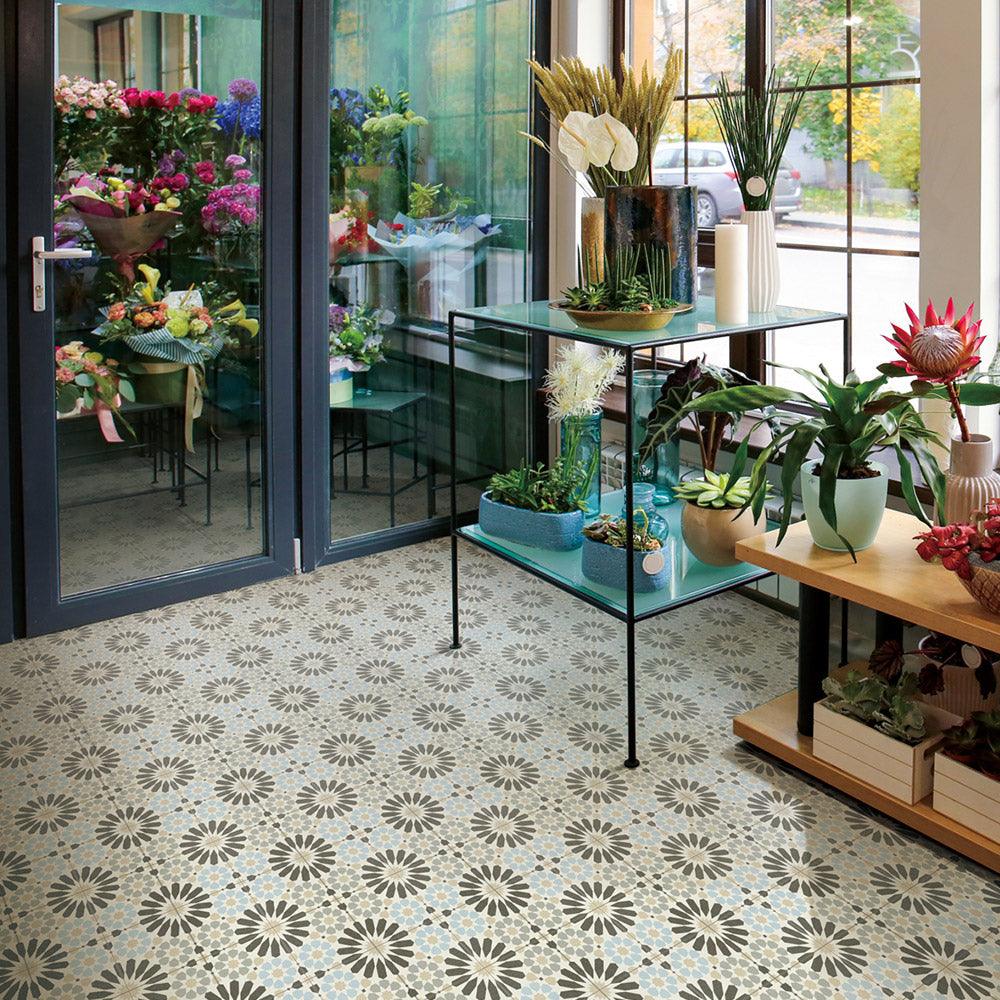 Heritage Florian Encaustic Look 200x200 Matt Tile - Tile Lane