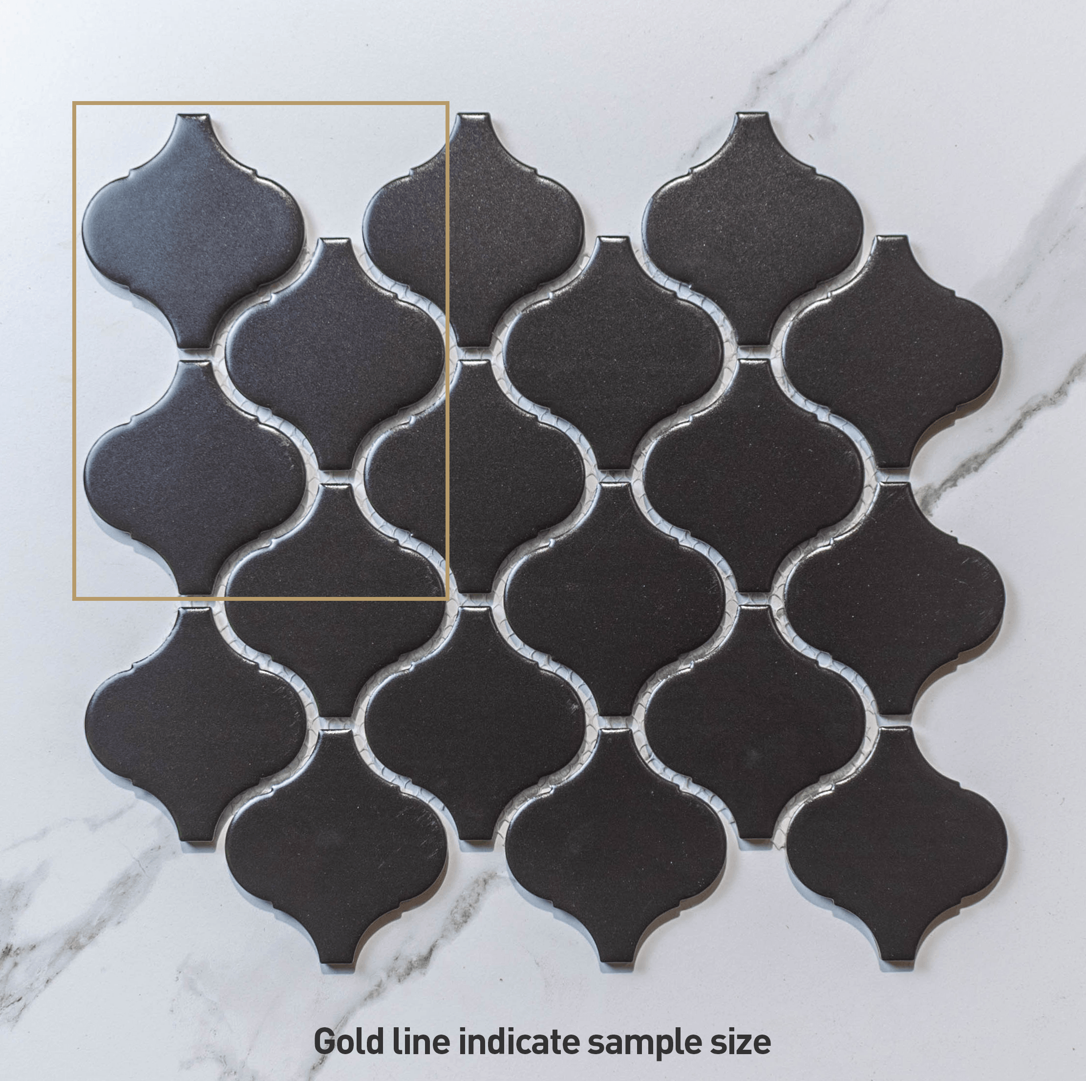Lantern Black 78x74 Matt Tile - Tile Lane