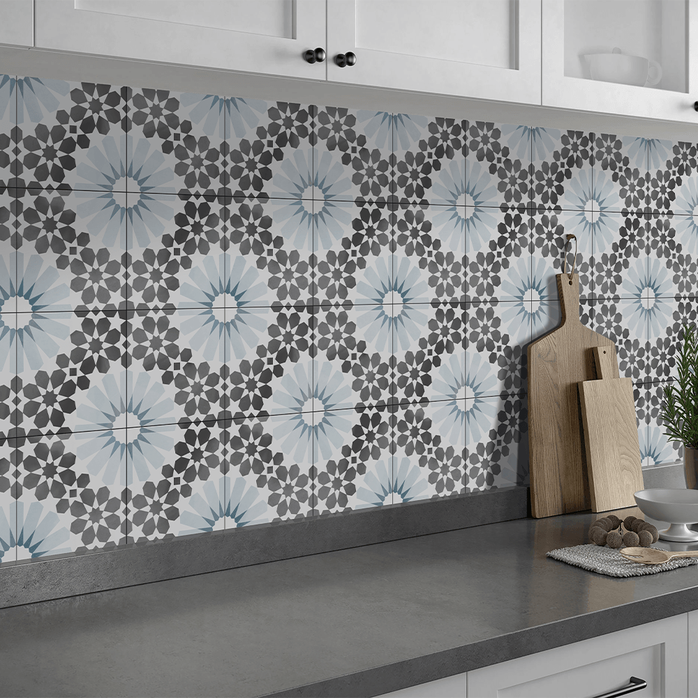 Heritage Bella Encaustic Look 200x200 Matt Tile - Tile Lane