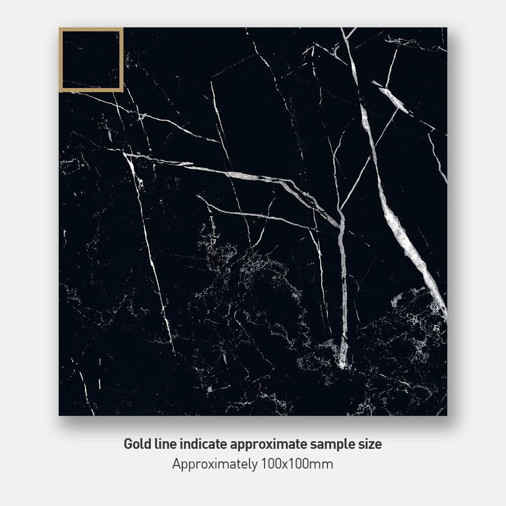 Marbella Nero Marquina 600X600 Matt Porcelain Tile - Tile Lane